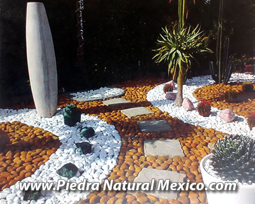 Laja Negra Mixteca Piedra Decorativa - Marmol Blanco y Rojo